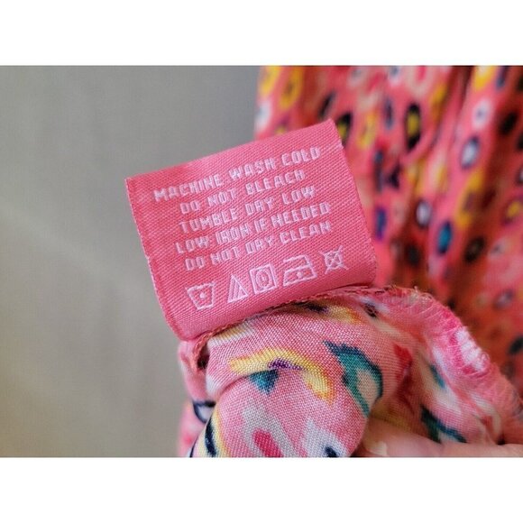 Womens Spaghetti Strap Dress Colorful Coral Graphic Print With Pockets Sz S NEW! - Picture 8 of 12